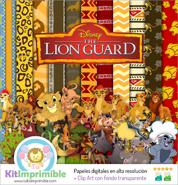 Digital Paper The Lion Guard M1 - Patterns, Characters and Accessories
