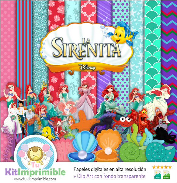 Carta digitale La Sirenetta Ariel M9 - Cartamodelli, personaggi e accessori