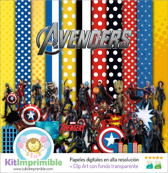 Digital Paper The Avengers M2 - Patterns, Characters and Accessories