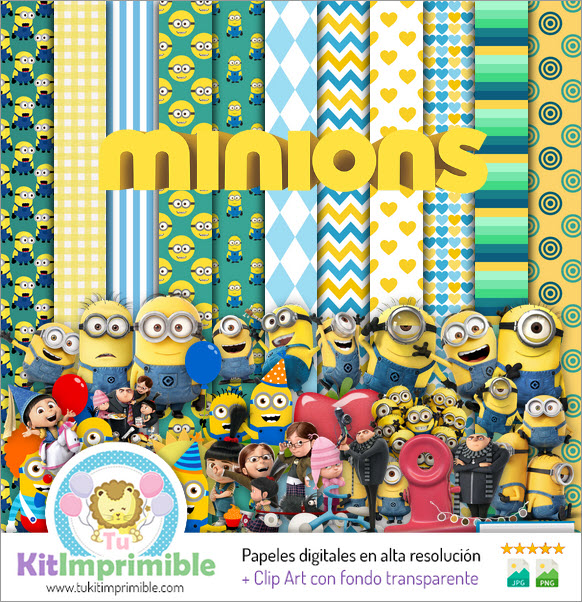 Papel Digital Minions M2 - Patrones, Personajes y Accesorios