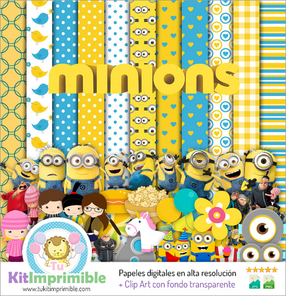 Papel Digital Minions M3 - Patrones, Personajes y Accesorios