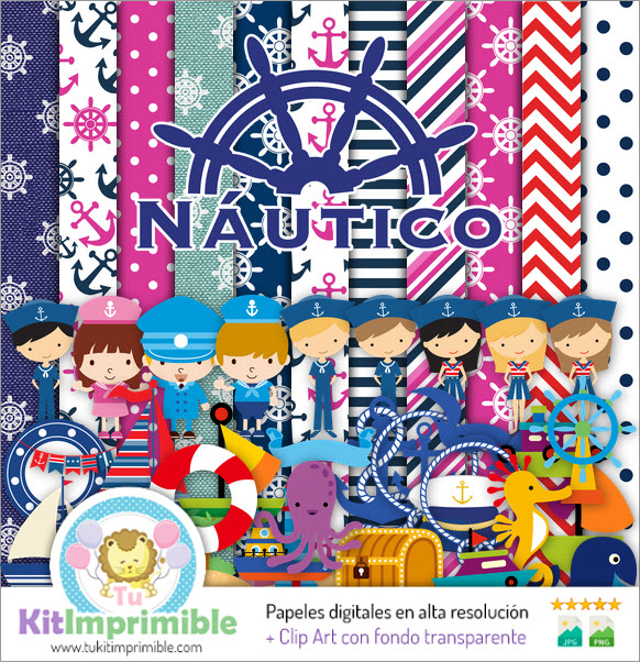 Papel Digital Nautico M1 - Patrones, Personajes y Accesorios