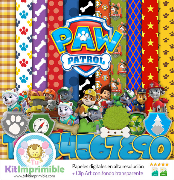 Paw Patrol M1 Digital Paper - Patterns, Characters and Accessories