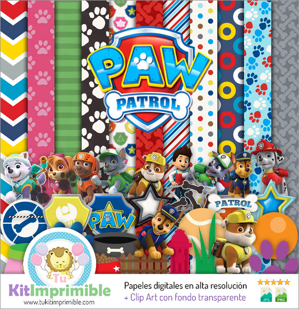 Paw Patrol M8 Digital Paper - Patterns, Characters and Accessories