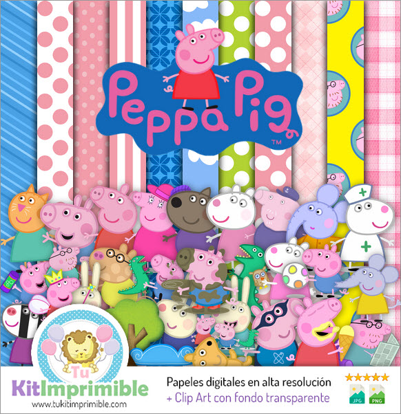 Peppa Pig Digital Paper M6 - Patterns, Characters and Accessories