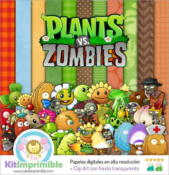 Plants Vs Zombies Digital Papers Free Clipart Backgrounds 