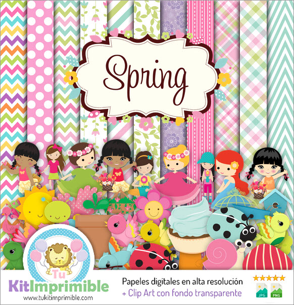 Primavera Digital Paper M5 - Patterns, Characters and Accessories