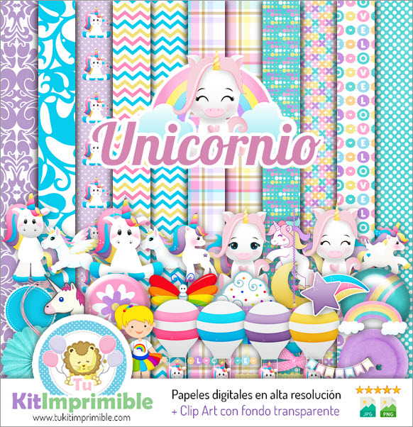 Цифровая бумага Unicorn M1 - Выкройки, персонажи и аксессуары
