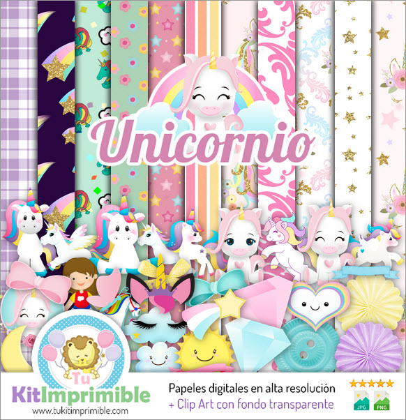 Цифровая бумага Unicorn M5 - Выкройки, персонажи и аксессуары