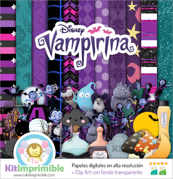 Vampirina Digital Paper M1 - Patterns, Characters and Accessories